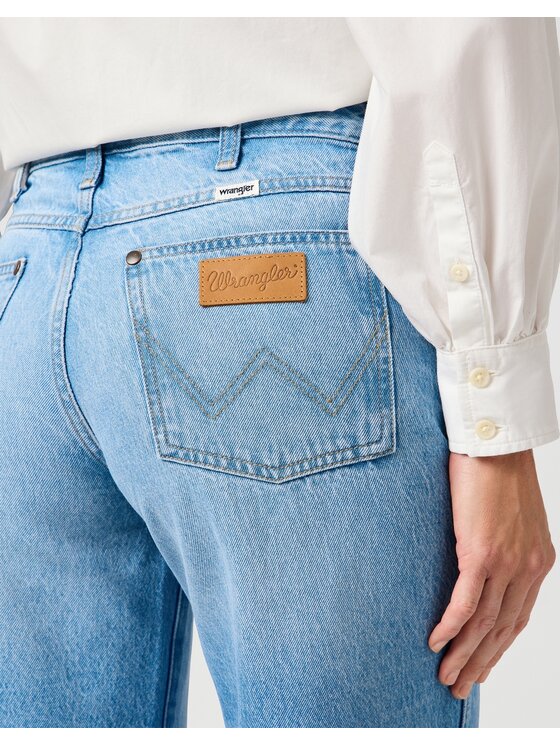 Wrangler Wrangler Jeansy World Wide Niebieski Wide Leg