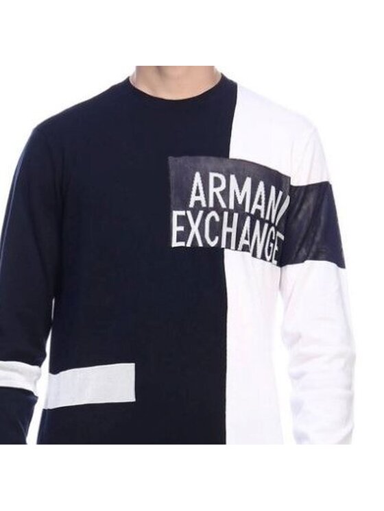 Armani Exchange Armani Exchange Svetr 3GZM1Z ZMU7Z 05CA Bílá Regular Fit