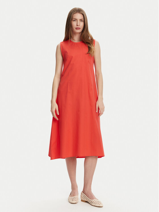Selmark Letné šaty BL495 Koralová Regular Fit