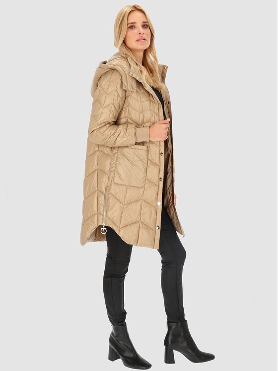 Perso Perso Vatovaná bunda BLH235050F Béžová Regular Fit