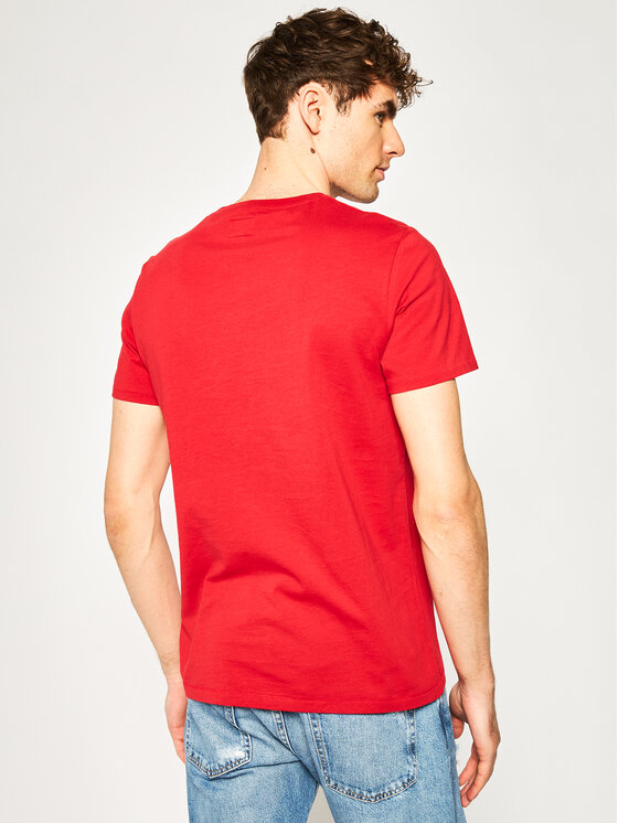 Wrangler Wrangler T-Shirt Sign Off Tee W7C07D3UU 112131608 Czerwony Regular Fit