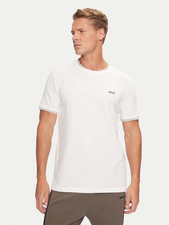 BOSS Boss Tricou Taul 50521245 Écru Regular Fit