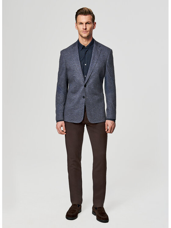 Pako Lorente Pako Lorente Marynarka P26SF-3X-003 Granatowy Slim Fit