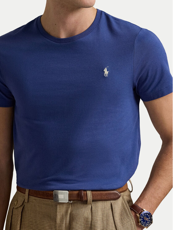 Polo Ralph Lauren Polo Ralph Lauren T-Shirt 710671438427 Niebieski Custom Slim Fit