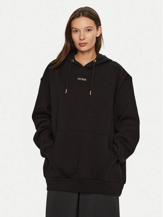 Guess Guess Μπλούζα V4BQ22 KCHX0 Μαύρο Regular Fit