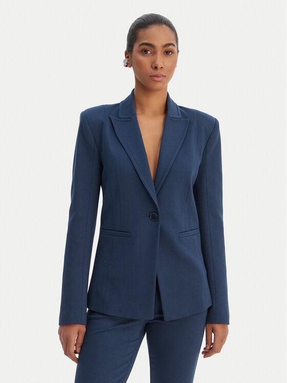 Patrizia Pepe Marynarka 8S0584/A715-CA97 Niebieski Regular Fit