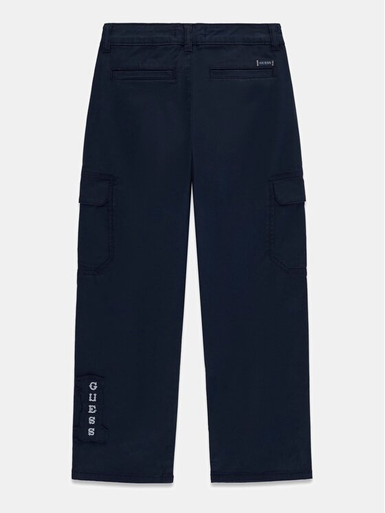 Guess Kids Guess Kids Kalhoty z materiálu 181525 Modrá Regular Fit
