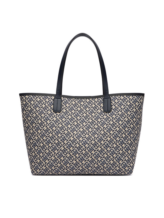 Tommy Hilfiger Tommy Hilfiger Torbica Th Icon Tote Jacquard AW0AW18889 Plava