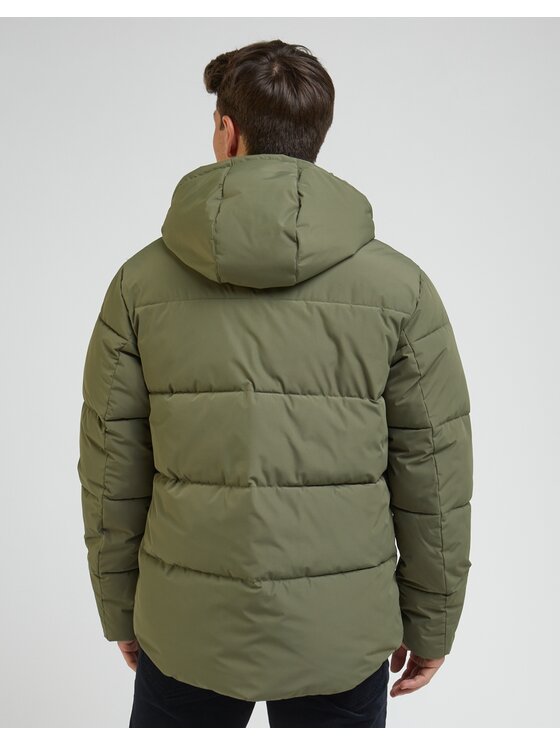 Lee Lee Kurtka puchowa Puffer Jacket Olive Grove Zielony Regular Fit
