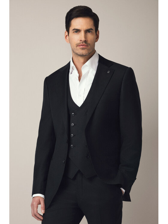 Lancerto Lancerto Kamizelka Barletta KA073125000004 Czarny Slim Fit