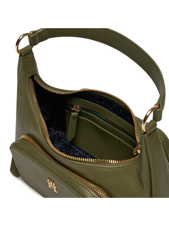 Tommy Hilfiger Tommy Hilfiger Geantă Soft Utility Shoulder Bag Pu AW0AW16711 Kaki