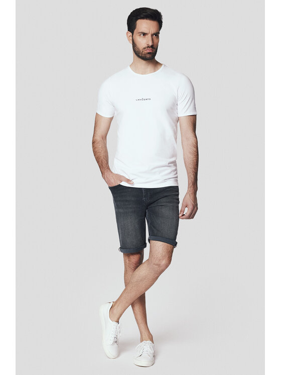 Lancerto Lancerto Szorty materiałowe Nero SZO113124000002 Szary Slim Fit