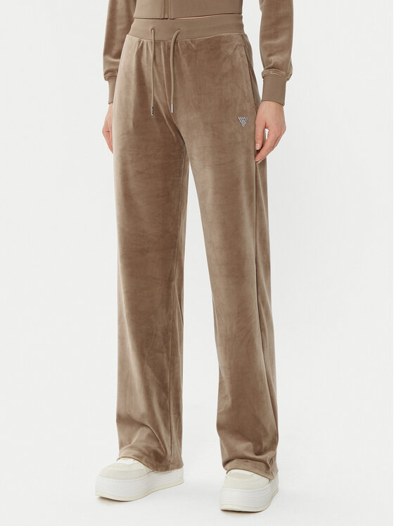 Guess Teplákové nohavice V3BB26 KBXI2 Hnedá Regular Fit