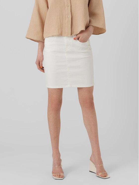 Női Farmer szoknya Vero Moda, Méret: M, Fehér, Luna 10279491