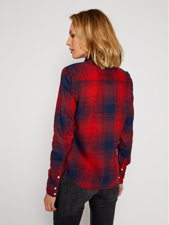Lee Lee Koszula jeansowa Western L45SGBOE 112110476 Czerwony Regular Fit
