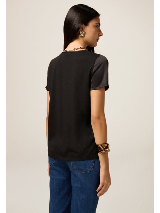 Oltre Oltre T-Shirt G384J004171N033 Czarny Regular Fit
