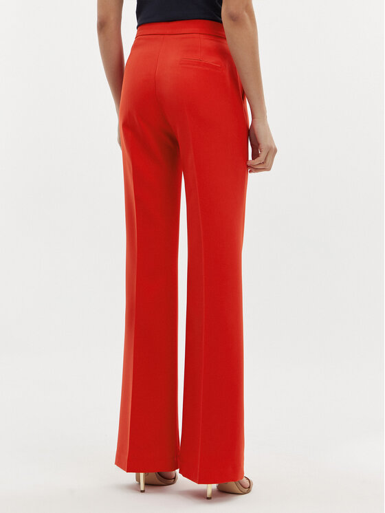 Maryley Maryley Kalhoty z materiálu 24EB587/43FI Červená Relaxed Fit