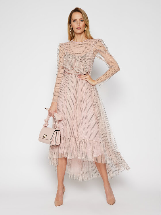 Red Valentino Red Valentino Koktejlové šaty UR0VA15L5K9 Ružová Regular Fit