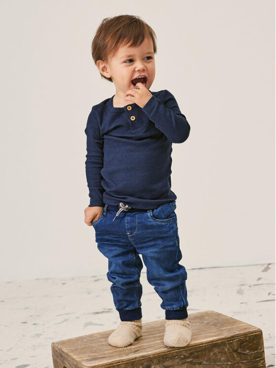 NAME IT NAME IT Μπλουζάκι 13198045 Σκούρο μπλε Regular Fit