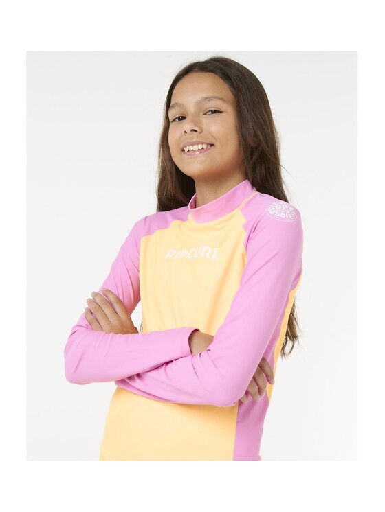 Rip Curl Rip Curl Koszulka do pływania Classic Surf Ls Rash Vest-Girl Pomarańczowy