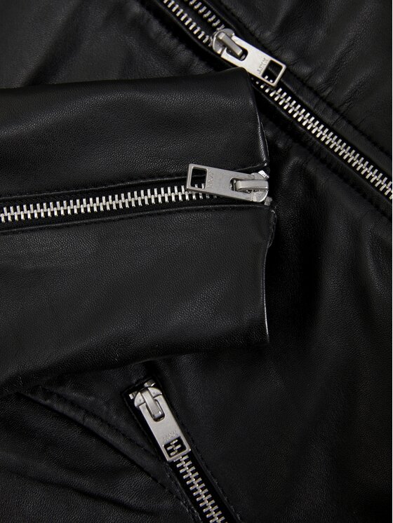 JJXX JJXX Bunda z imitácie kože Ava 12258376 Čierna Slim Fit