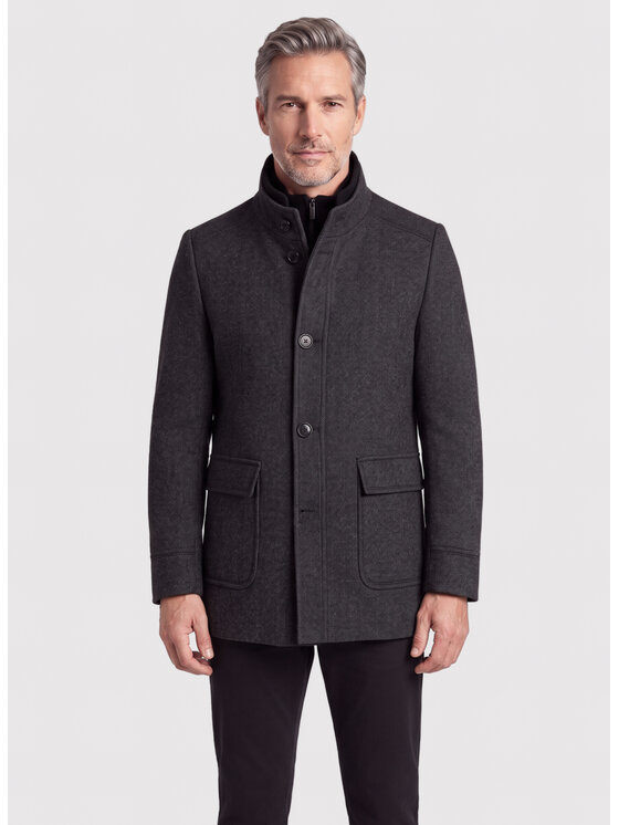 Pako Lorente Pako Lorente Płaszcz zimowy P26WF-7X-020 Szary Straight Fit
