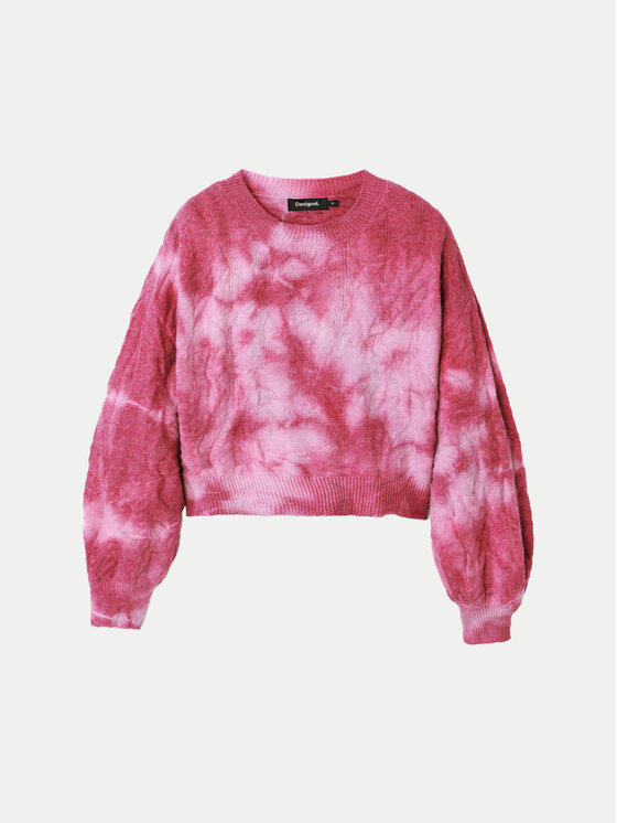 Desigual Desigual Sweter Victoria 24WWJF17 Różowy Relaxed Fit