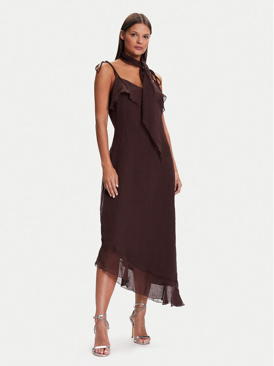 Vero Moda Vero Moda Cocktail obleka Sabrina 10344471 Rjava Regular Fit