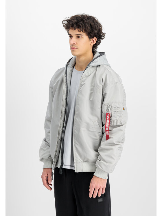 Alpha Industries Alpha Industries Kurtka bomber MA-1 D-Tec Studio Bomber Jacket Szary Regular Fit