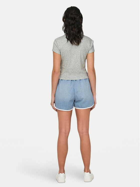 ONLY ONLY T-Shirt Elina 15320229 Szary Slim Fit