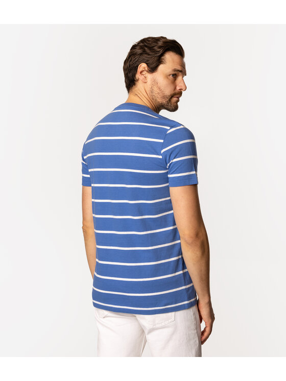 Lee Cooper Lee Cooper T-Shirt STRIPES1 4180 Niebieski Regular Fit