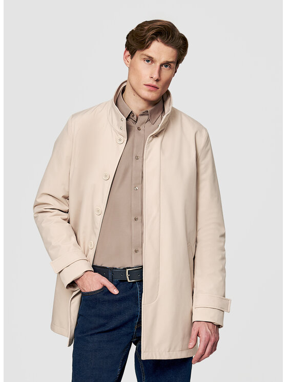 Pako Lorente Pako Lorente Płaszcz przejściowy P26SF-7X-002 Beżowy Classic Fit
