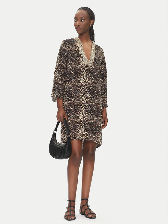 LOLA CASADEMUNT LOLA CASADEMUNT Φόρεμα καλοκαιρινό LS2516036 Καφέ Relaxed Fit