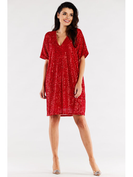 Awama Awama Abito da sera A566 Rosso Basic Fit
