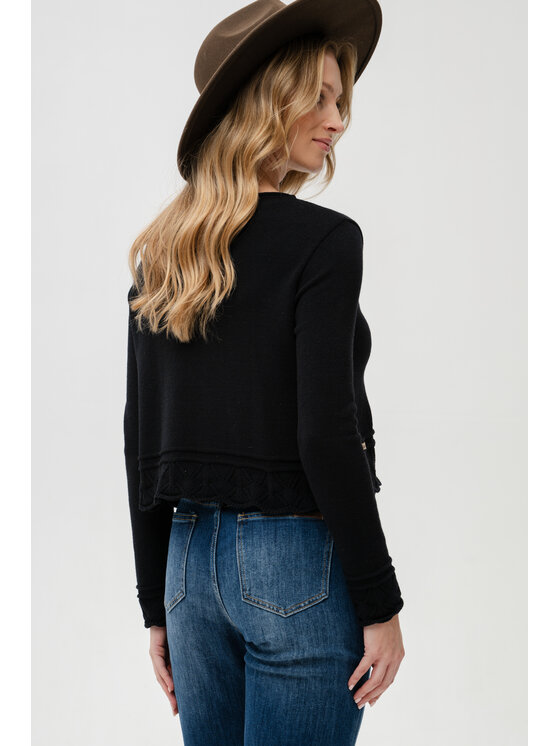 blue shadow blue shadow Sweter Wanesa Czarny Regular Fit