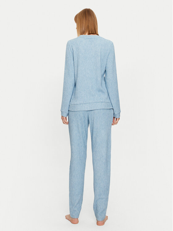 Selmark Selmark Pijama Espiga P6473 Albastru Regular Fit