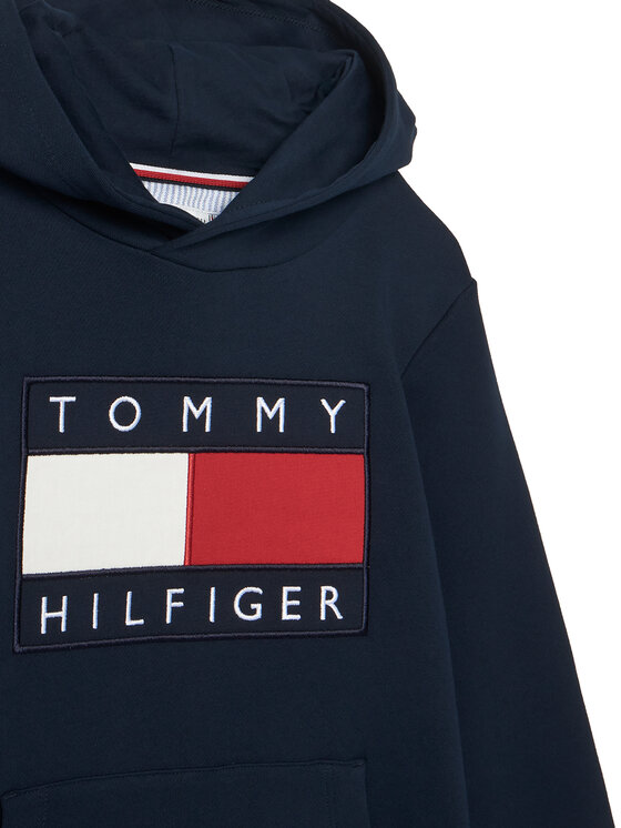 Tommy Hilfiger Tommy Hilfiger Džemperis ar kapuci KS0KS00707 Tumši zils Regular Fit