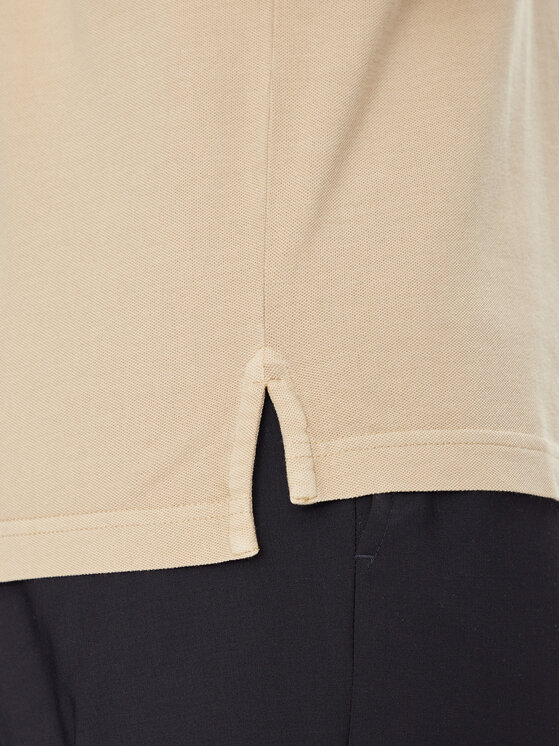 Tommy Hilfiger Tommy Hilfiger Тениска с яка и копчета MW0MW34757 Бежов Regular Fit