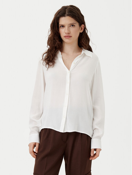 Vila Vila Hemd Rosa 14102674 Weiß Regular Fit