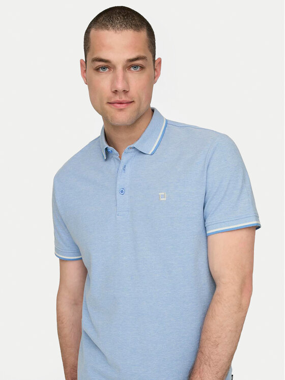Only & Sons Only & Sons Polokošile Fletcher 22024827 Světle modrá Regular Fit