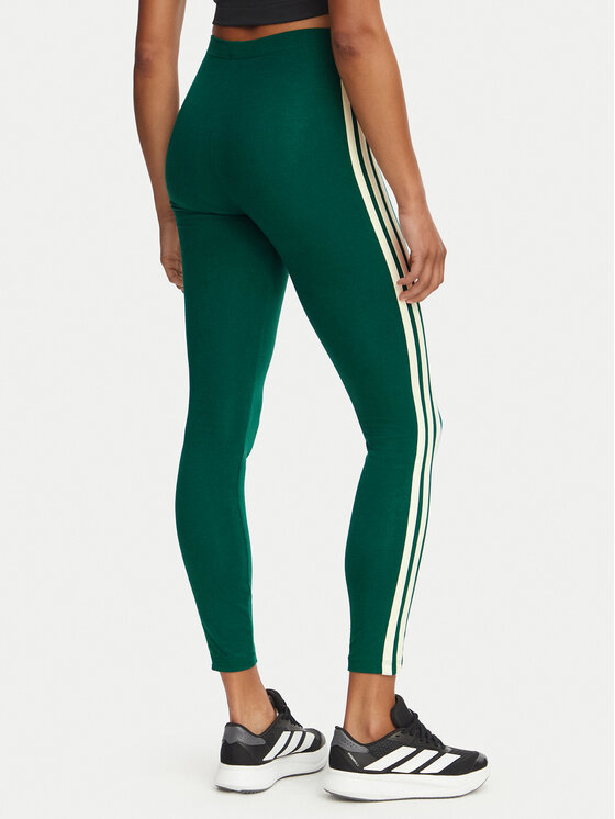 adidas adidas Legingi Essentials 3-Stripes KZ2074 Zaļš Slim Fit