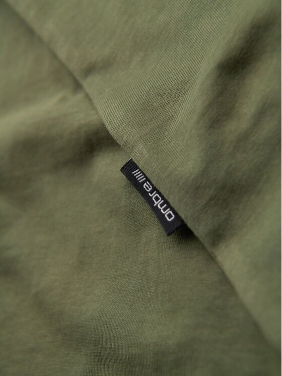 Ombre Ombre T-Shirt OM-TSBS-0236 Khaki Regular Fit