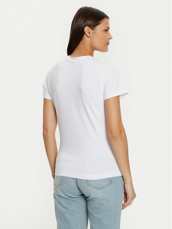 Guess Guess Marškinėliai V4YI21 KCDH1 Balta Slim Fit