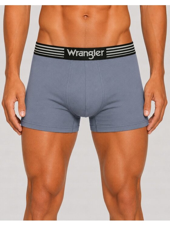 Wrangler Wrangler Bokserki Jarman 3 Pack Cotton Elastane Trunks Szary