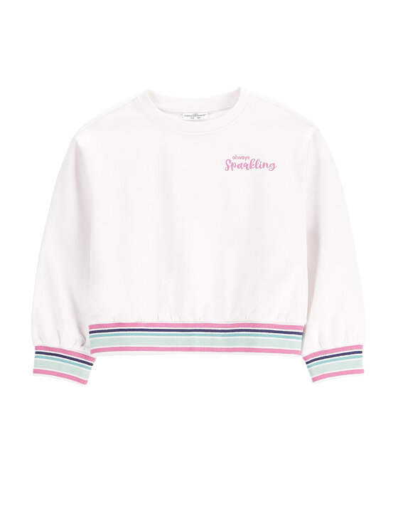 Coccodrillo Coccodrillo Суитшърт WC5132101CGK Бял Regular Fit