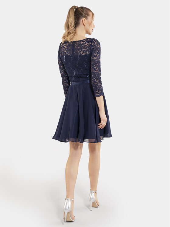 Swing Swing Kokteilinė suknelė 77761210 Tamsiai mėlyna Regular Fit