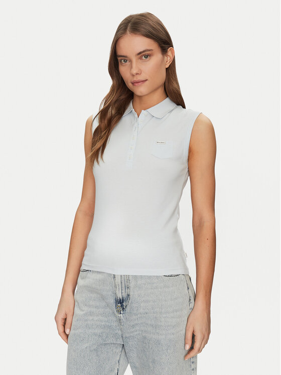 Guess Polokošeľa W5GP24 KCYR1 Modrá Regular Fit