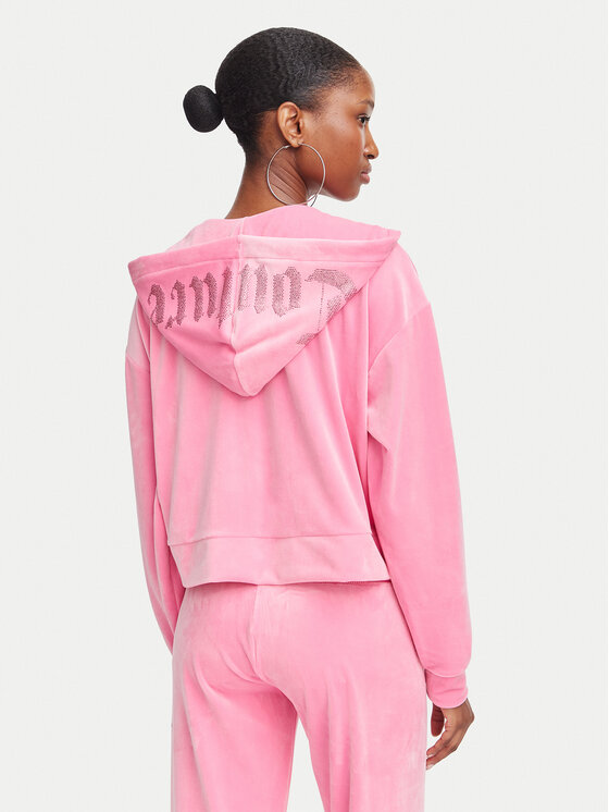 Juicy Couture Juicy Couture Суитшърт Old Gothic JCWAS226333 Розов Slim Fit