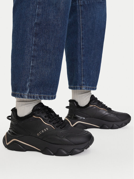 Guess Guess Sneakersy FLFMI4 ELE12 Czarny