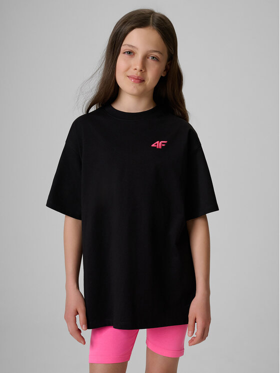 4F 4F T-Shirt SUMMER SPLASH Czarny Loose Fit